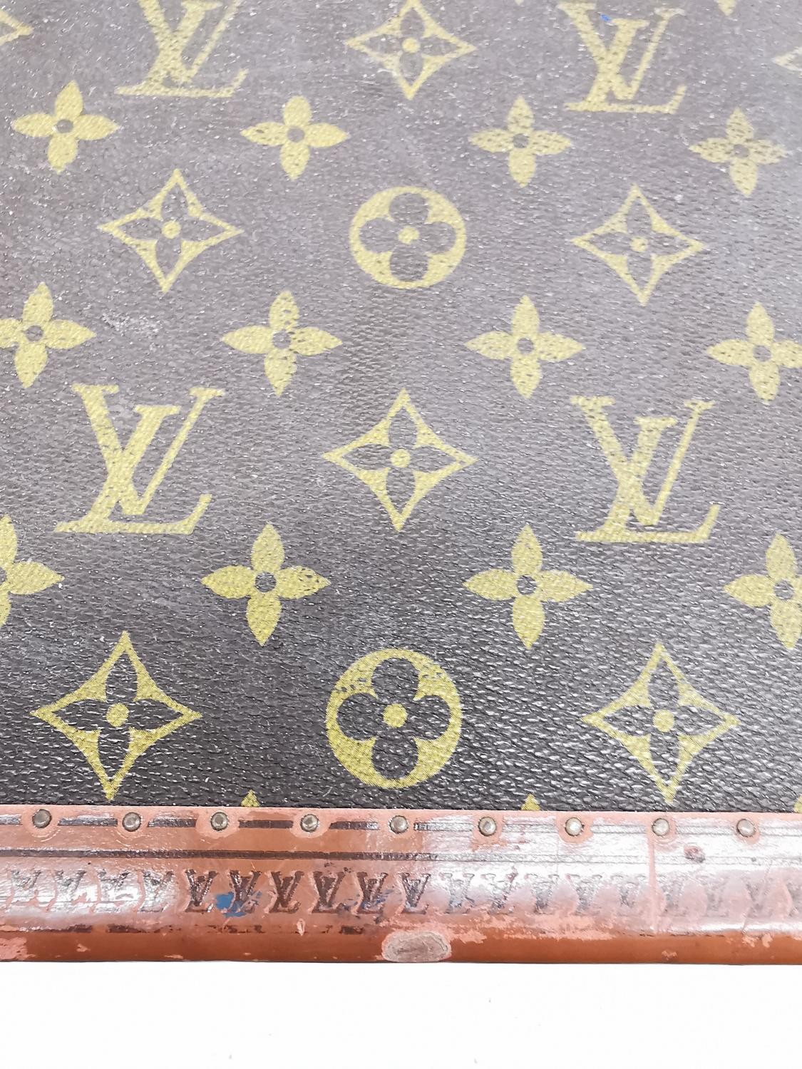 A French mid-20th century Louis Vuitton hard-sided case, the exterior finished in the famous - Image 12 of 16