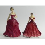 Royal Doulton china figurines Patricia Hn5665 and Innocence Hn2842. 20 cm. UK Postage £14.