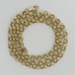 9ct gold 54 cm belcher link chain necklace, 16.2 grams. 5 mm. UK Postage £12.
