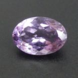 5.61ct oval natural amethyst GJSPC certified. UK Postage £12.