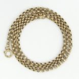 9ct gold belcher link chain 48 cm necklace, 6.8 grams. UK Postage £12.