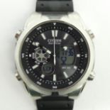 Gents Citizen eco-drive U200 analogue & digital day, date watch 100m, in the original box. 45 mm