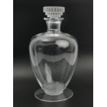 R Lalique Art Deco glass decanter and stopper, 1930's. 22 cm. UK Postage £14.