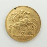 George V 1913 gold sovereign. UK Postage £12.