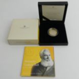 The Royal Mint Alexander Graham Bell 2022 UK £2 silver proof Piedfort coin. M.I.B. UK Postage £12