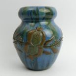 Elton Ware art pottery ovoid vase, 16cm. UK Postage £12