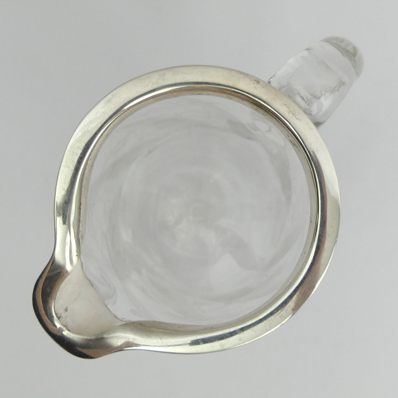 Art Nouveau silver mounted glass engraved glass water jug, Thomas Latham & Ernest Morton, Birm. - Image 4 of 5