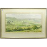 A framed and glazed watercolour of a rural landscape, signed Susan Jackman, 88 x 56cm. Collection