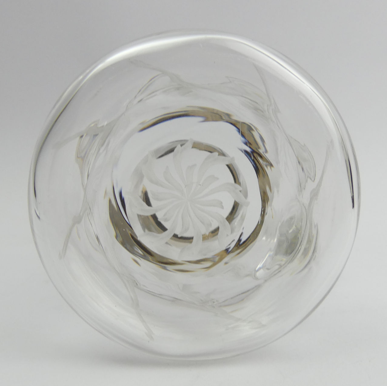 Art Nouveau silver mounted glass engraved glass water jug, Thomas Latham & Ernest Morton, Birm. - Image 5 of 5