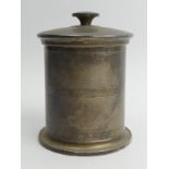 George V Silver and Bakelite Tea Caddy, Birm. 1936, 222 grams, 12cm. UK Postage £12