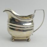 George III silver cream jug, London 1789, William Hall, 148 grams, 10cm UK Postage £12.