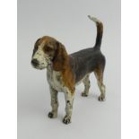Austrian cold painted bronze figure of a Foxhound. 10.5 x 12.5cm, UK Postage £12.