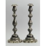 A pair of George V Silver candlesticks, London 1927, Rosenzweig,Taitebaum & Co 413 grams, 29 cm UK