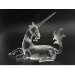 Swarovski crystal SCS 1996 Unicorn figure in the original box with certificate, 11cm. UK Postage £