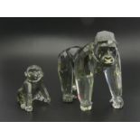 SCS Swarovski Endangered Wildlife Gorillas Mother and Cub figure, with box and certificate,