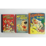 Knockout Fun Book 1946 Annual and two Disney Annuals, 1945 & 1946. UK Postage £12.
