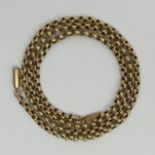 9ct gold belcher link chain necklace, 8 grams, 49cm x 2.8mm. UK Postage £12.