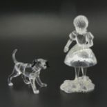 Swarovski crystal Dalmatian Puppy and Red Riding Hood with Her Basket, both in their original boxes,