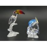 Swarovski crystal Toucan and a SCS Wonders of the Sea Fish, both with original boxes, 8cm. UK
