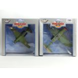 World War II series 1:48 scale diecast planes - A Mig - 3 and a P470 Thunderbolt, both boxed. UK