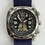 Torgoen Swiss sapphire crystal 10atm professional pilots watch with a spare stainless steel strap.