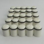 A box of one hundred Royal Doulton pepper pots made for Concorde and in the original box, 3.8cm.