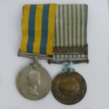 Korea Service Medals for Derek Walter Keen along with paperwork and photographs. UK Postage £12.