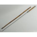 Royal Warwickshire Regiment bamboo swagger, sword stick, 91cm. UK Postage £12.
