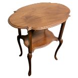Edwardian mahogany ornate side table. 74 x 61cm. Collection only.