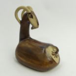 Rosemary Wren Oxshott pottery figure of a goat, 16cm. UK Postage £14.