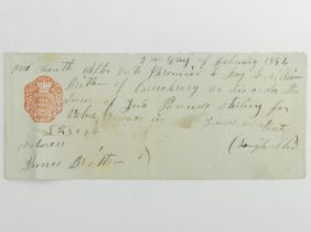 1894 a Promise to Pay promissory note for two pounds. UK Postage £5.