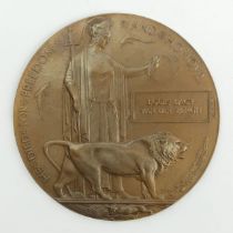 World War I Death Plaque, Louis Lacy Van Den Bergh. UK Postage £12.