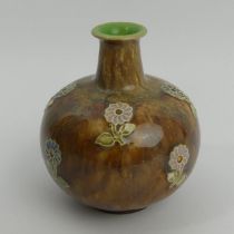 Royal Doulton art pottery squat vase, 12cm. Postage £12.