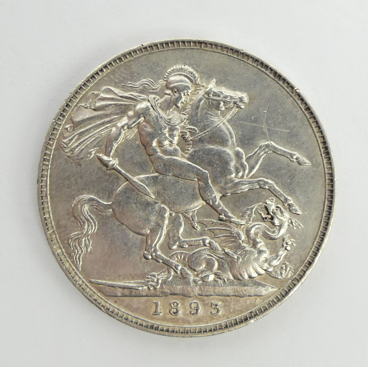Queen Victoria 1895 silver crown.