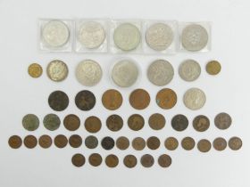 Various crowns and half crowns, including 1951 examples along with other UK coins.