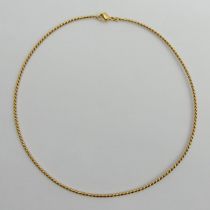 Lalique Paris gold tone choker necklace, 6.9 grams 42cm. UK Postage £12.