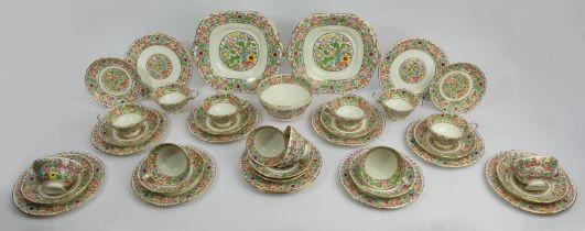 Lawley's China floral extensive tea set, possibly Graingers, 29 pieces in total. Collection Only.