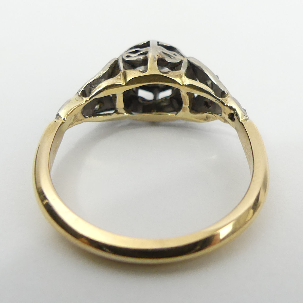 18ct gold diamond solitaire with diamond set shoulders, (1/2ct centre stone), 3.5 grams, 8.8mm, size - Image 4 of 6