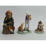 Royal Doulton figure, 'The Young Master', limited edition, a Jacobs 'Guy Fox' and a William