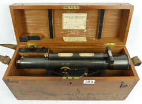 A Stanley surveyors patent level, boxed, C.1898, level is 44 cm when closed. UK Postage £20.