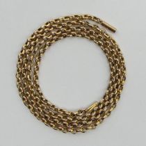 9ct rose gold belcher link chain necklace, 6.1 grams, 54cm x 3mm. UK Postage £12.
