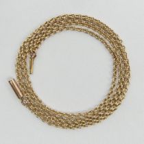 9ct rose gold belcher link chain, 4.1 grams, 52cm x 1.4mm. UK Postage £12.
