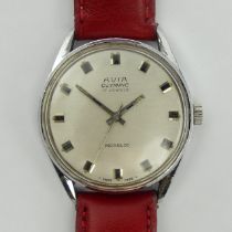 Avia Olympic 17 jewel manual wind gents watch on a red leather strap, 36mm inc. crown. UK Postage £