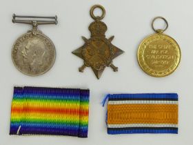 World War I medal group to 49180 DVR HR Briggs RA. UK Postage £12.