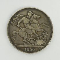 King George IV 1822 silver crown.