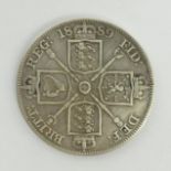 Victoria 1889 silver double florin.