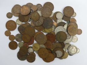 Victorian and later coinage, including some silver examples.
