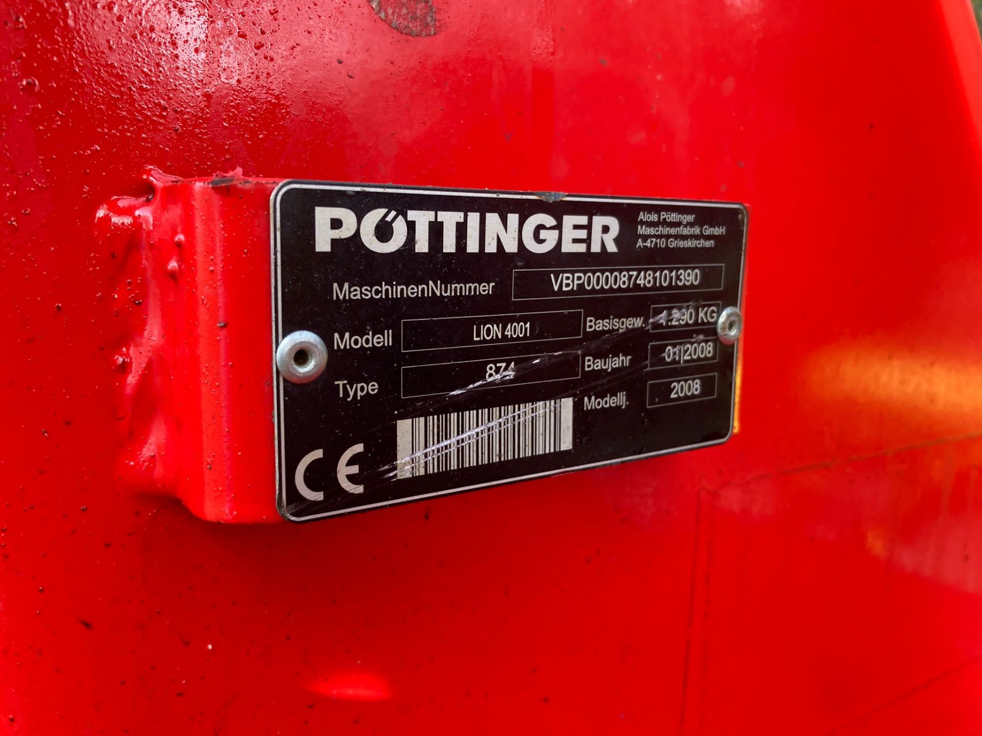 Pottinger Lion 4001 4m Power Harrow - Image 3 of 3