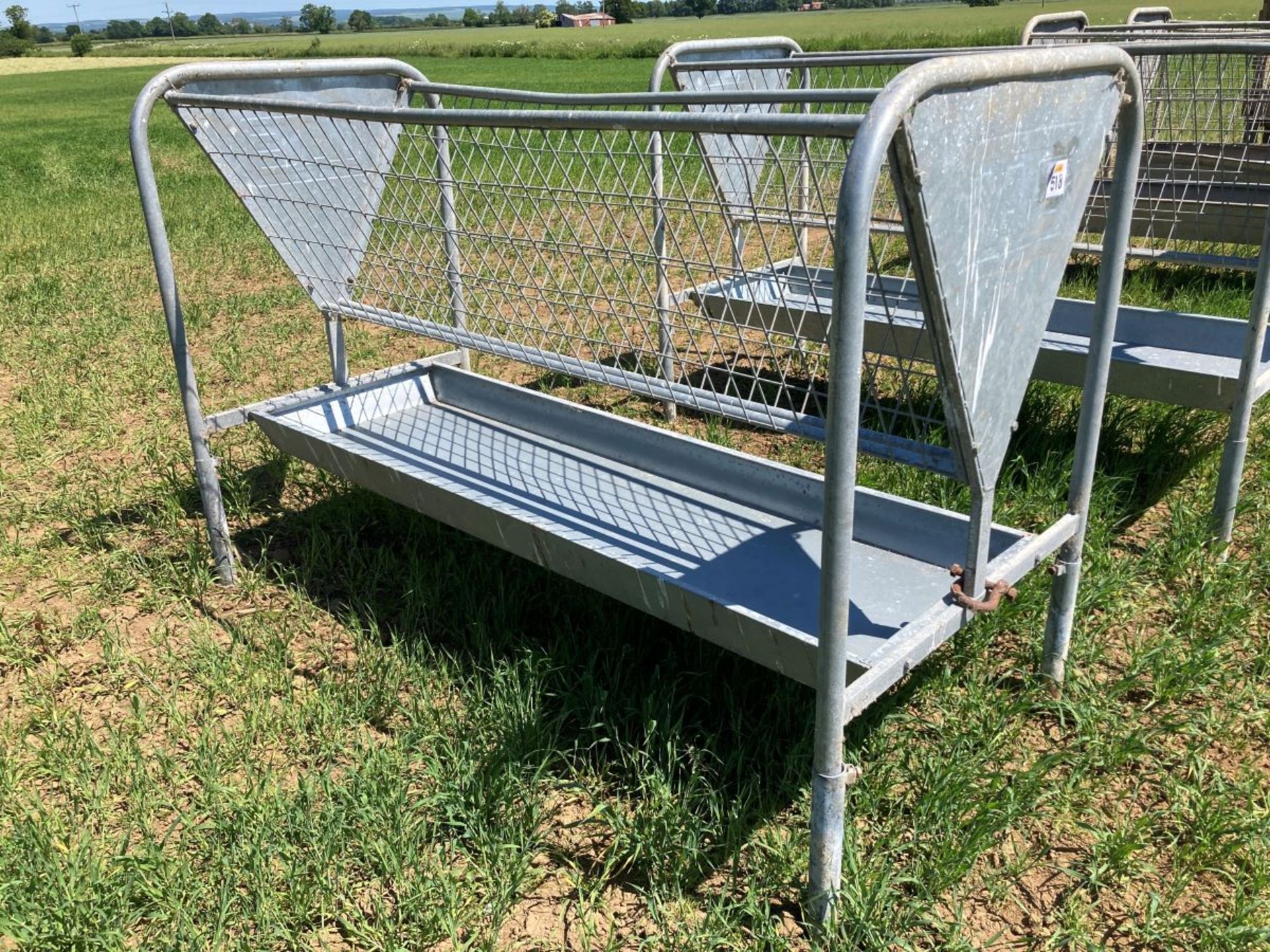 GALVANISED HAY CRADLE WITH TROUGH