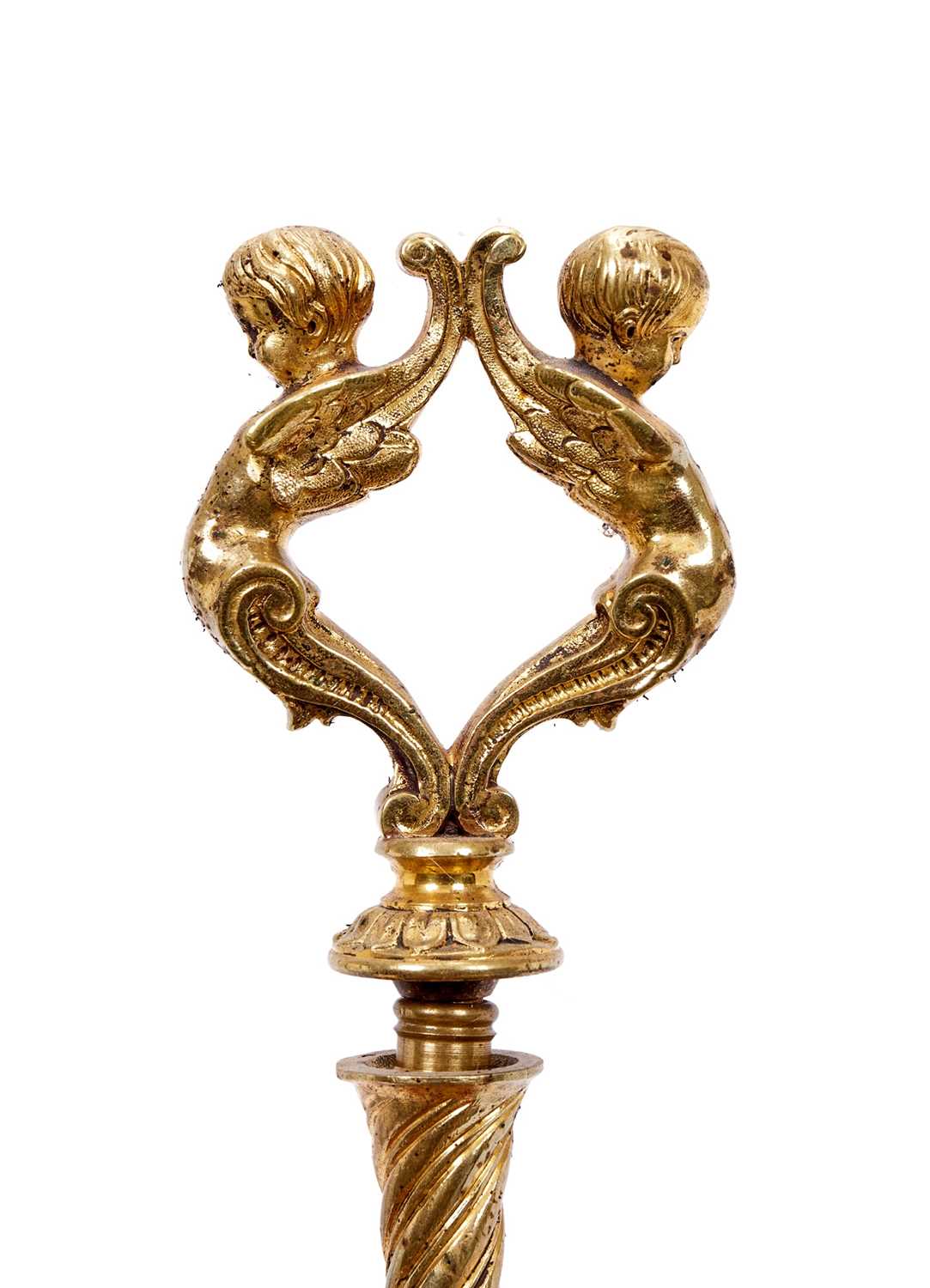 A 19TH CENTURY GILT BRONZE AND RUBY GLASS CENTREPIECE - Image 4 of 4